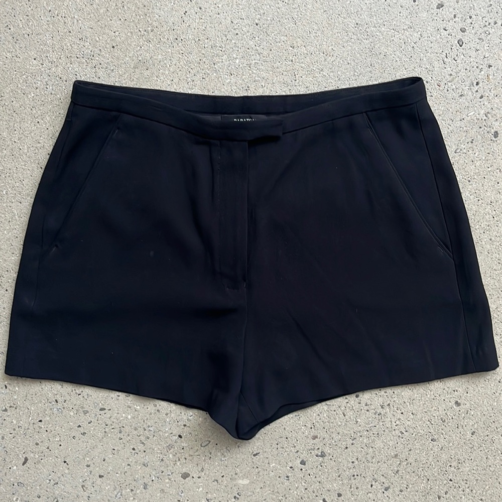 Babaton Black Crepe Shorts